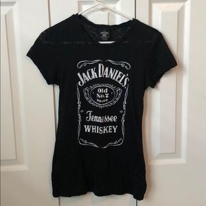 Black Sheer Jack Daniels Shirt